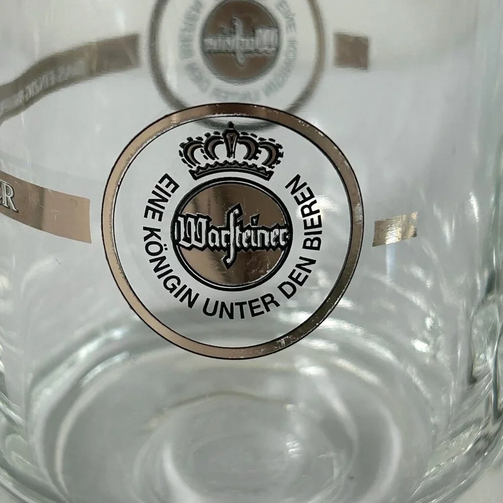 Warsteiner‎ .5 L Beer Glass Stein Mug Germany Handle Barware Collectible